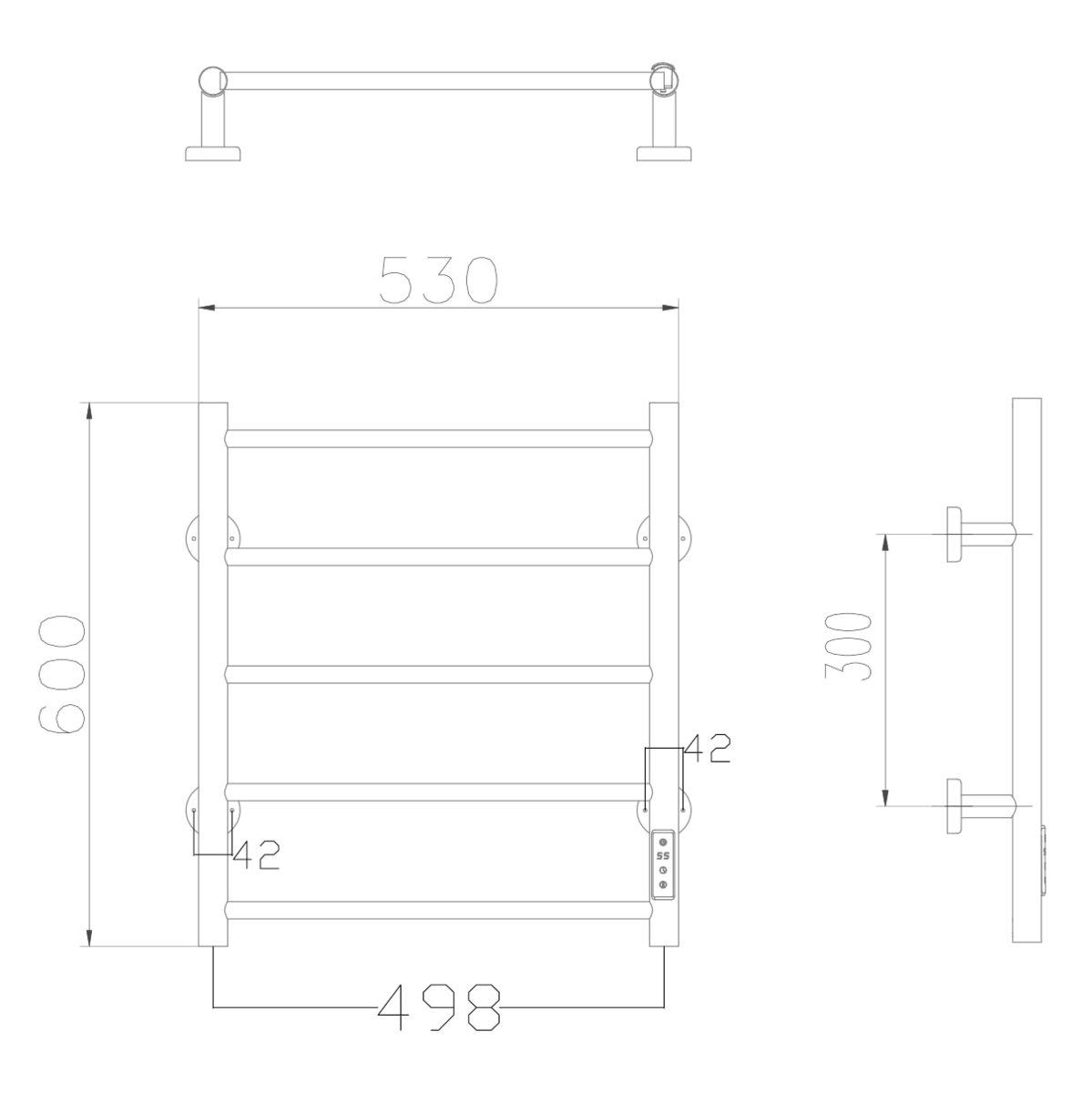 Innosanit 5-ripainen pyyhekuivain 70 W RST
