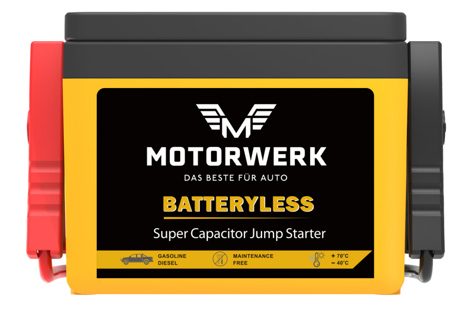 Motorwerk apukäynnistin 12V akuton superkondensaattori