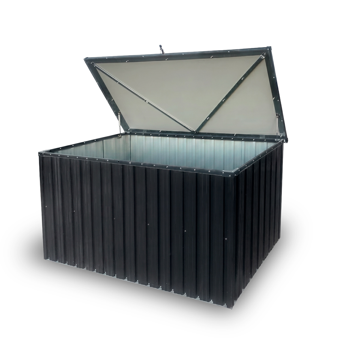 Fornorth Säilytyslaatikko ulos 131x78x73cm 610L, musta