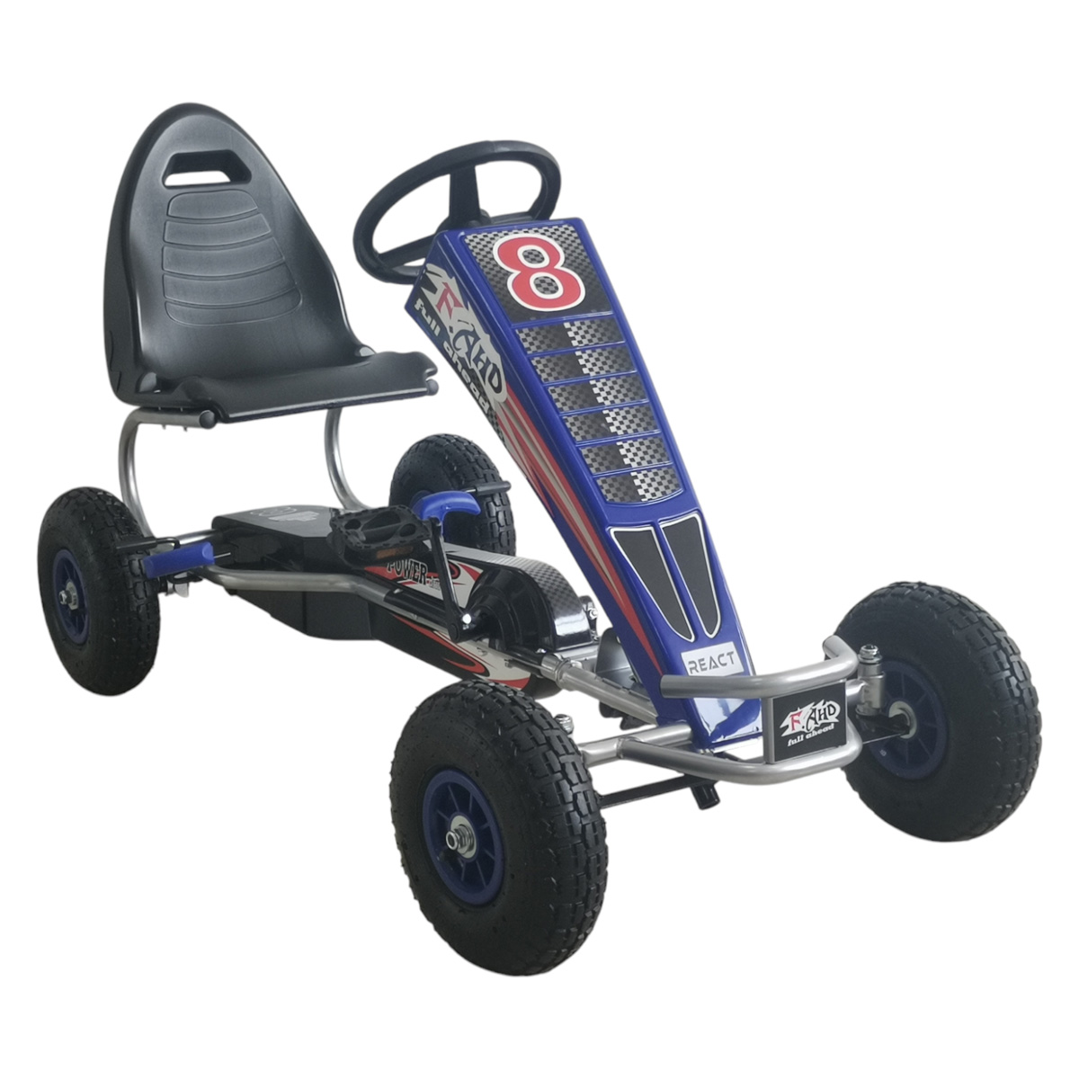 React Polkuauto Racer Blue