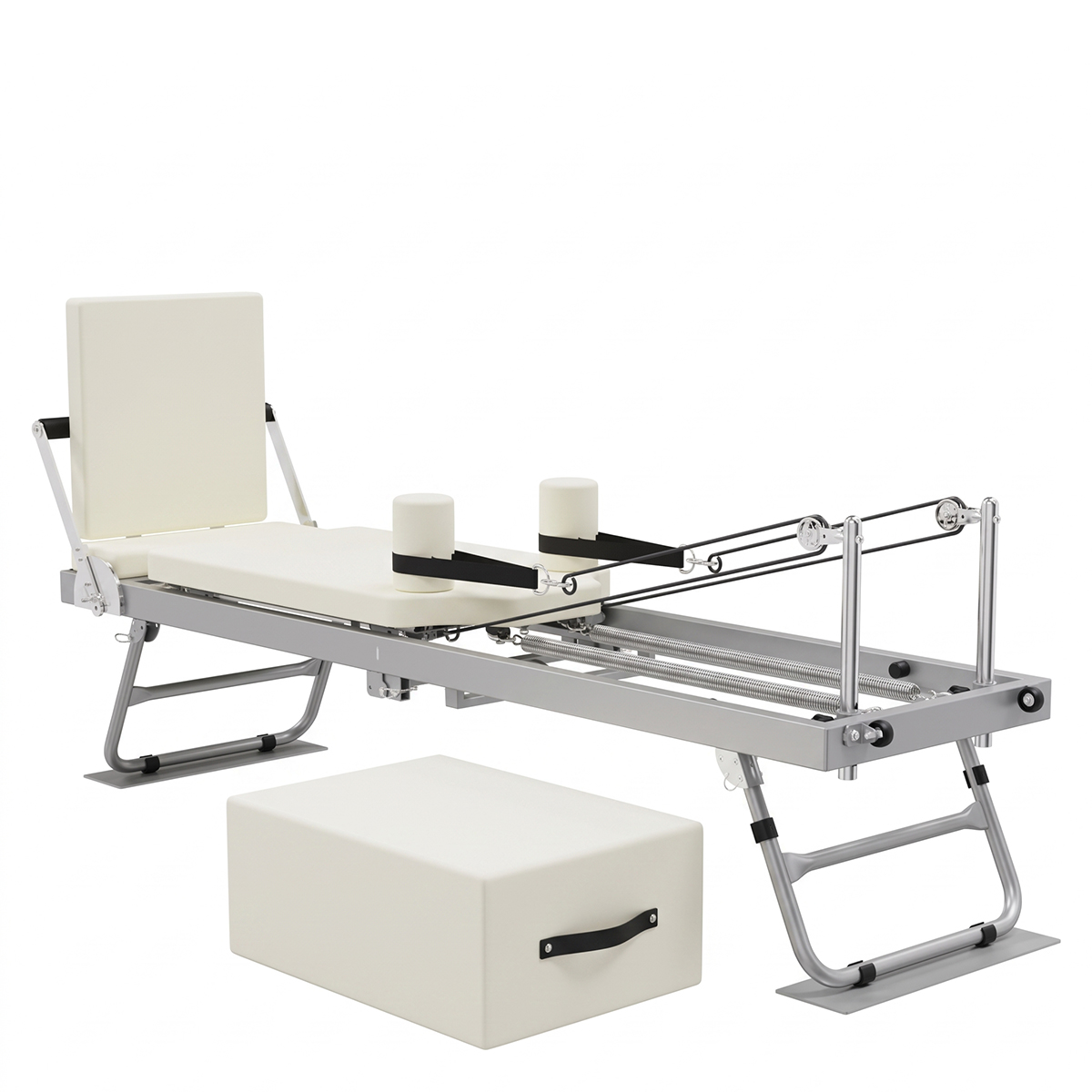 Nordcore Pilates Reformer, taitettava, valkoinen