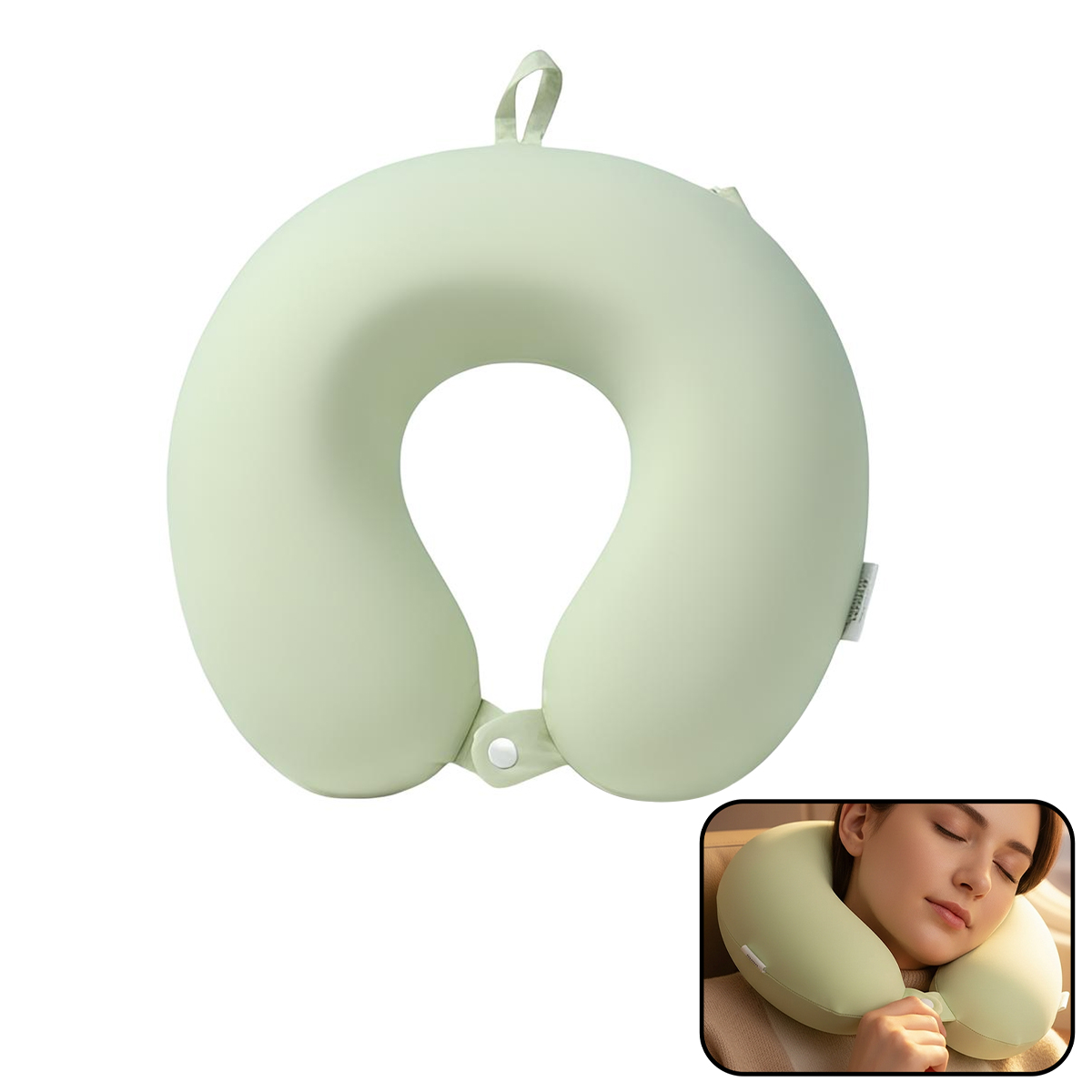 U-muotoinen matkatyyny kaulatuki viilentävällä kankaalla