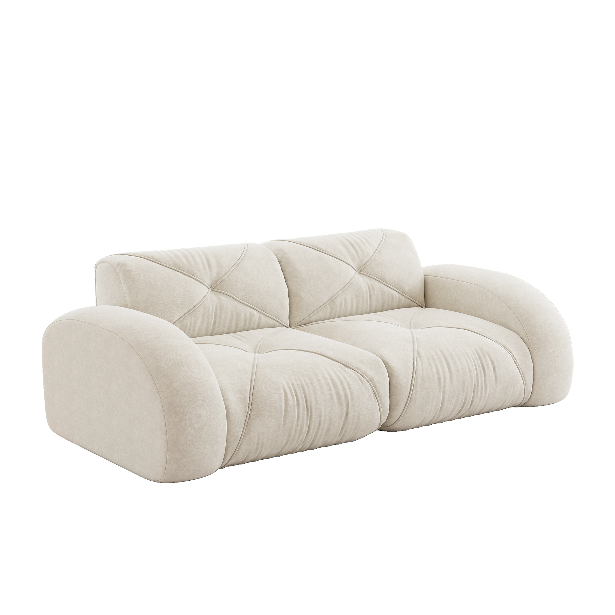 moduulisohva 2-paikkainen vaaleanbeige chenille moderni pehmeä säilytystilalla varustettu
