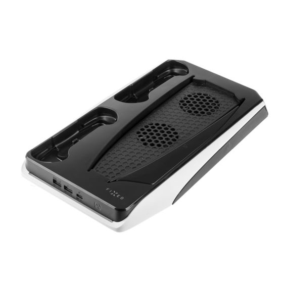 PlayStation 5 -monitoimiasema jäähdytyksellä ja latauksella kahdelle DualSense-ohjaimelle | FIXPS5-MCS-BW