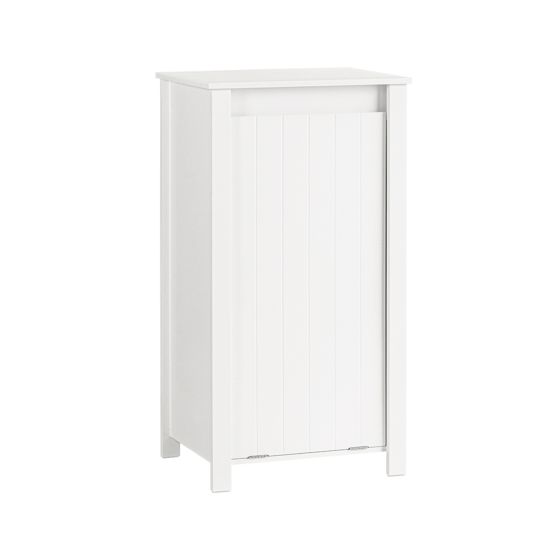 SoBuy pyykkikaappi BZR100-W kestävä vaatehuonekaappi valkoinen