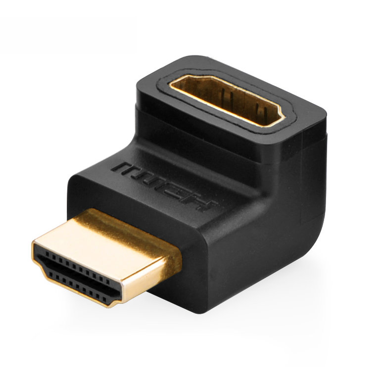 Kulmaliitin HDMI-liittimelle, musta