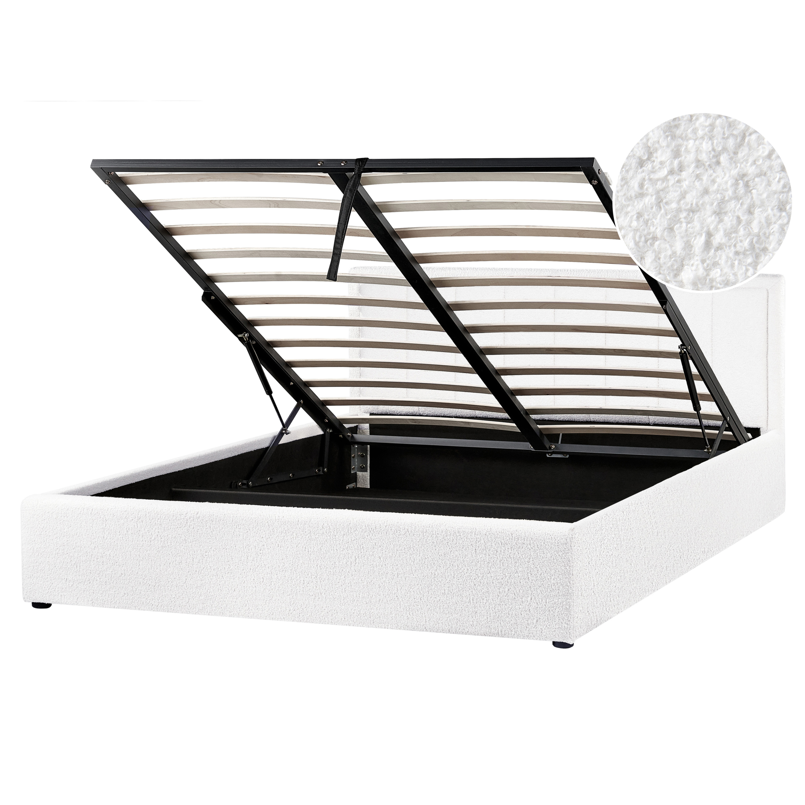 Sänky säilytystilalla buklee MONTLAUR 160 x 200 cm Valkoinen