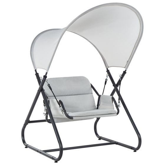 Puutarhakeinu SOLAGNA metalli Vaaleanharmaa