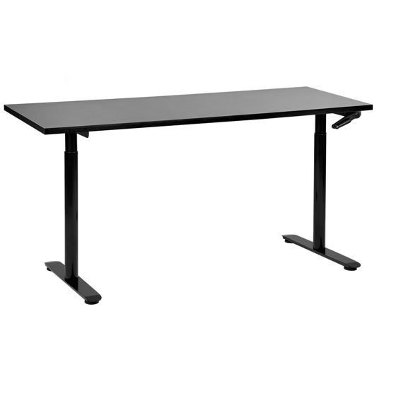 Työpöytä säädettävä DESTINAS 160 cm 72 cm Musta