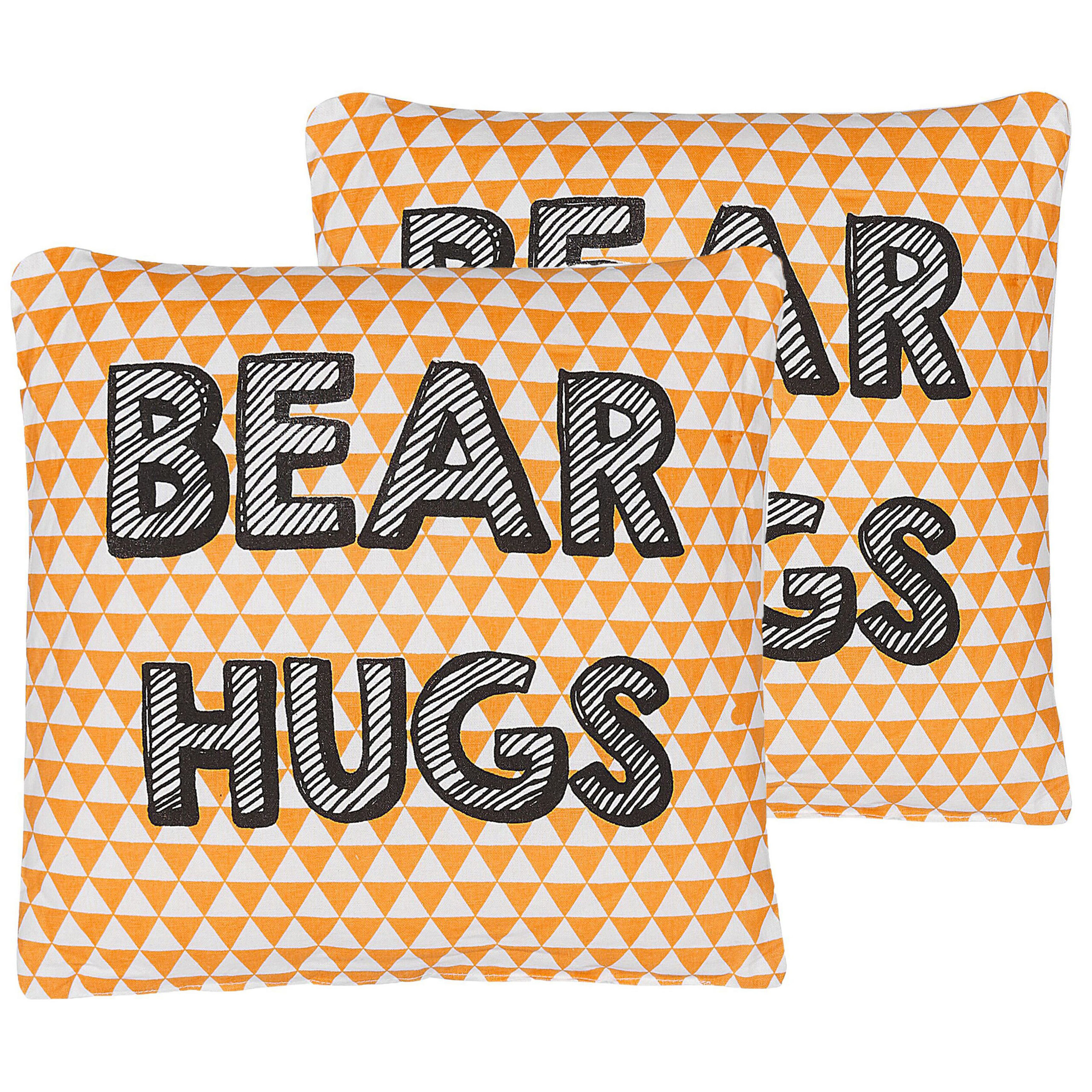 Koristetyynysetti 2 kpl RADZKOT puuvilla 40 x 40 cm Oranssi