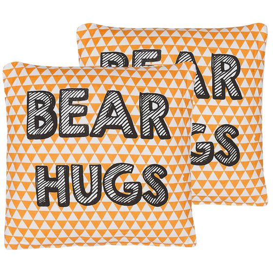 Koristetyynysetti 2 kpl RADZKOT puuvilla 40 x 40 cm Oranssi