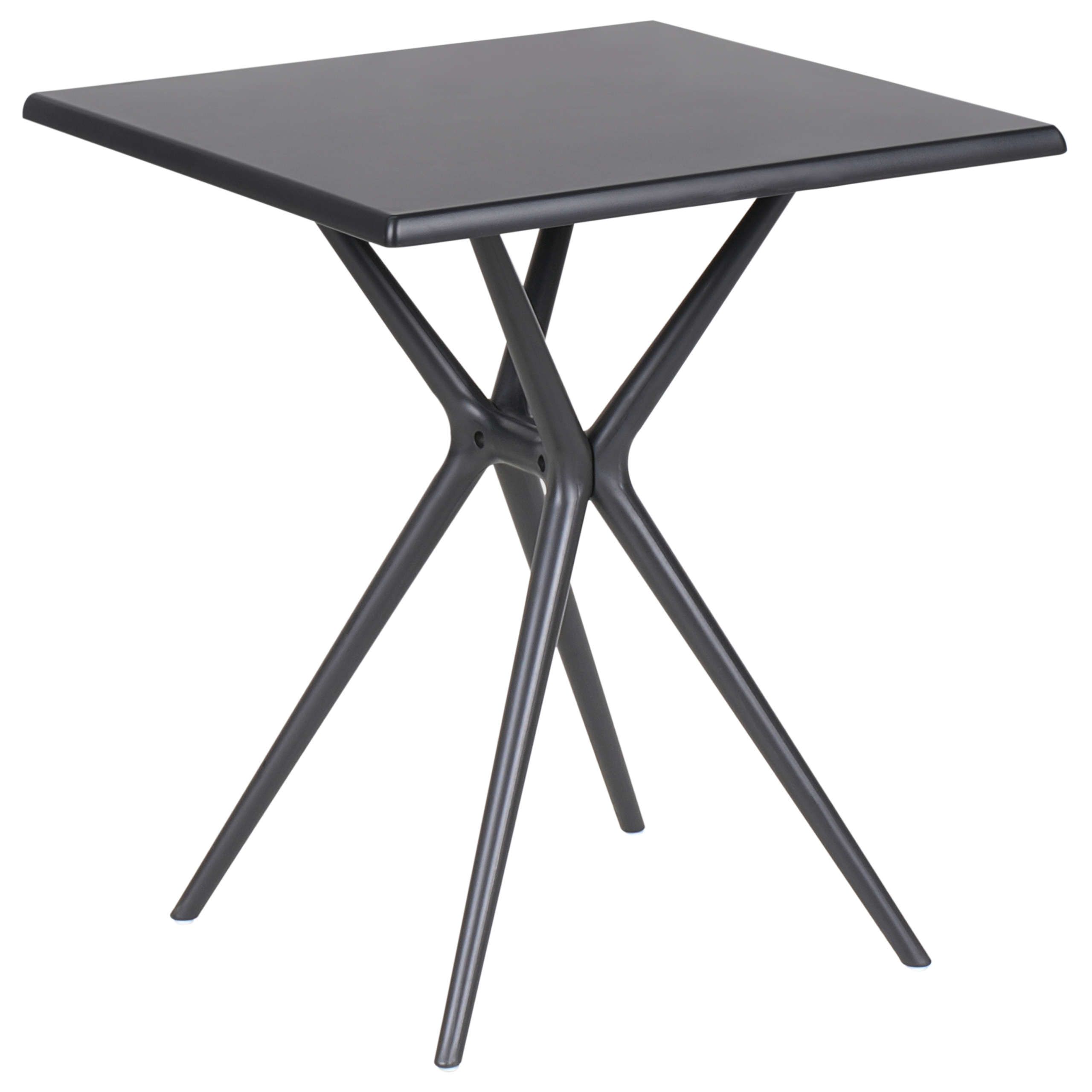 Puutarhapöytä PIAVE 70 cm 70 cm Musta