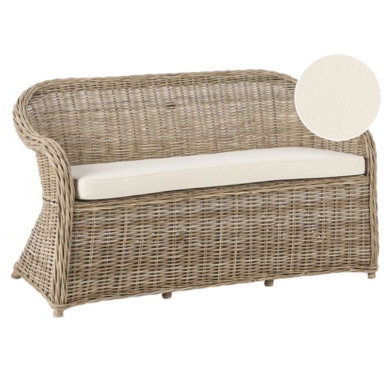 Ulkosohva 2-istuttava SUSUA rottinki Luonnonväri