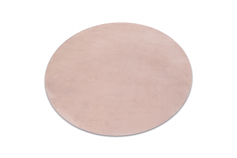 Moderni pesu matto POSH pyöreä shaggy, muhkea, paksu liukastumisenesto, vaaleanpunainen pyöreä 80 cm