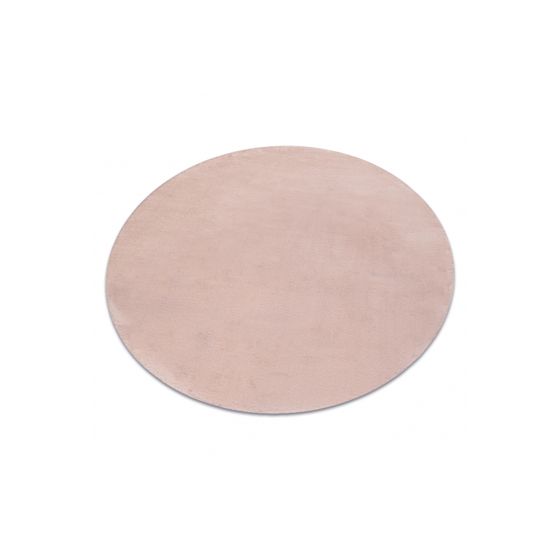 Moderni pesu matto POSH pyöreä shaggy, muhkea, paksu liukastumisenesto, vaaleanpunainen pyöreä 80 cm