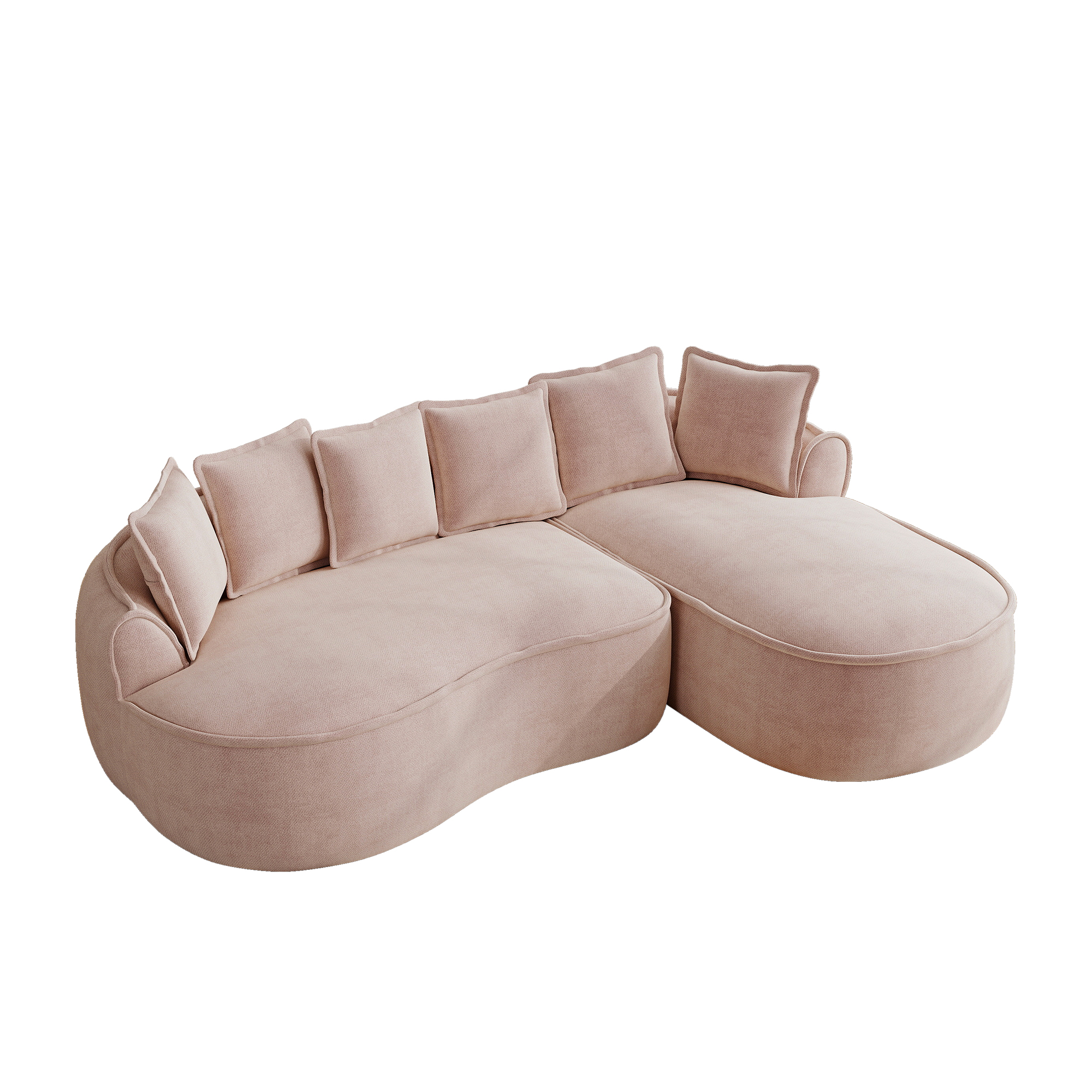 moduulisohva 4-paikkainen pinkki chenille moderni säädettävä