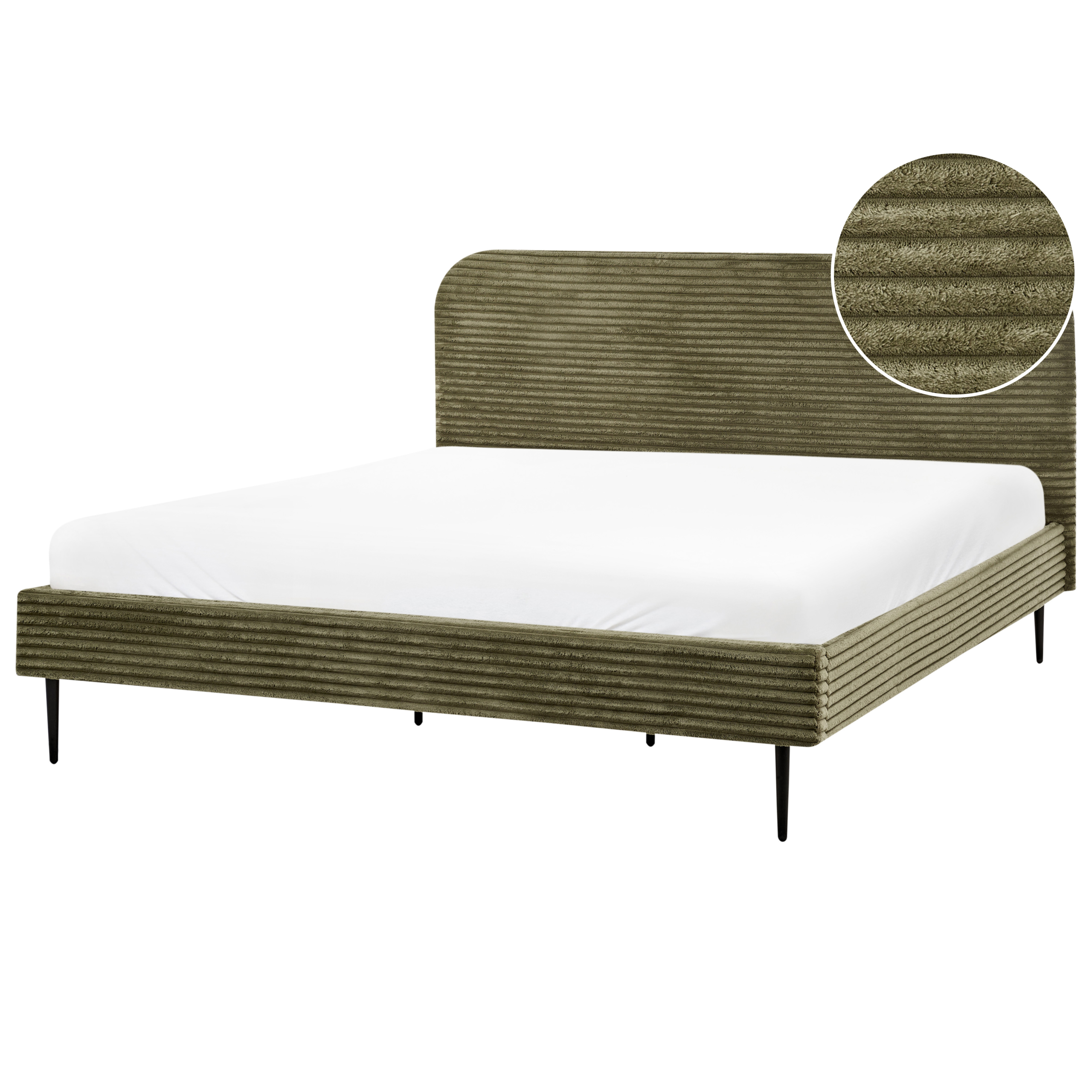 Sänky vakosametti FLAYAT 180 x 200 cm Vihreä