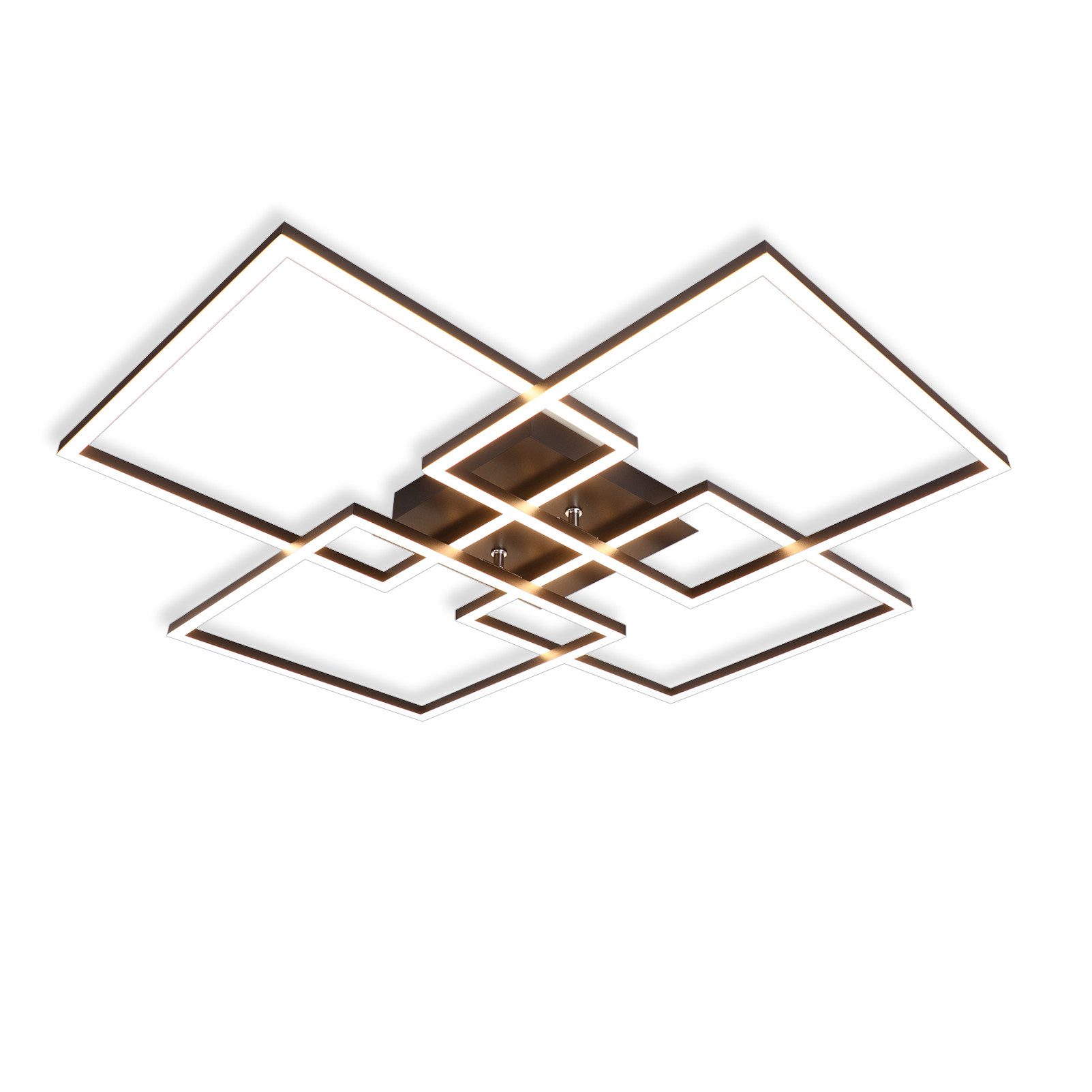 NETTLIFE LED-kattovalaisin,4 musta,moderni,32W,3000K,lämmin,valkoinen