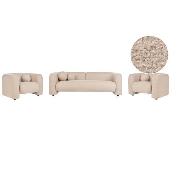 Sohvaryhmä 5-istuttava LEIREN buklee Beige