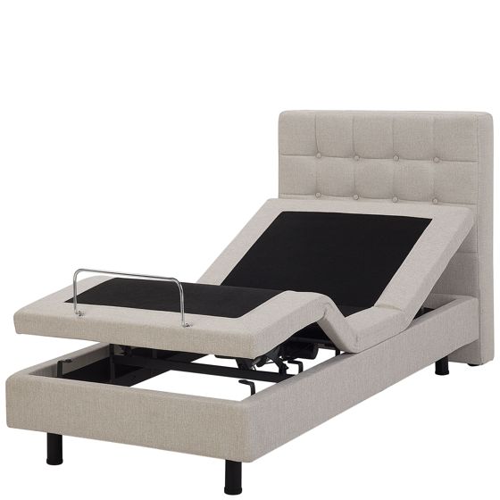 Sänky säädettävä ilman sängynpäätyä Kangas DUKE 90 x 200 cm Beige