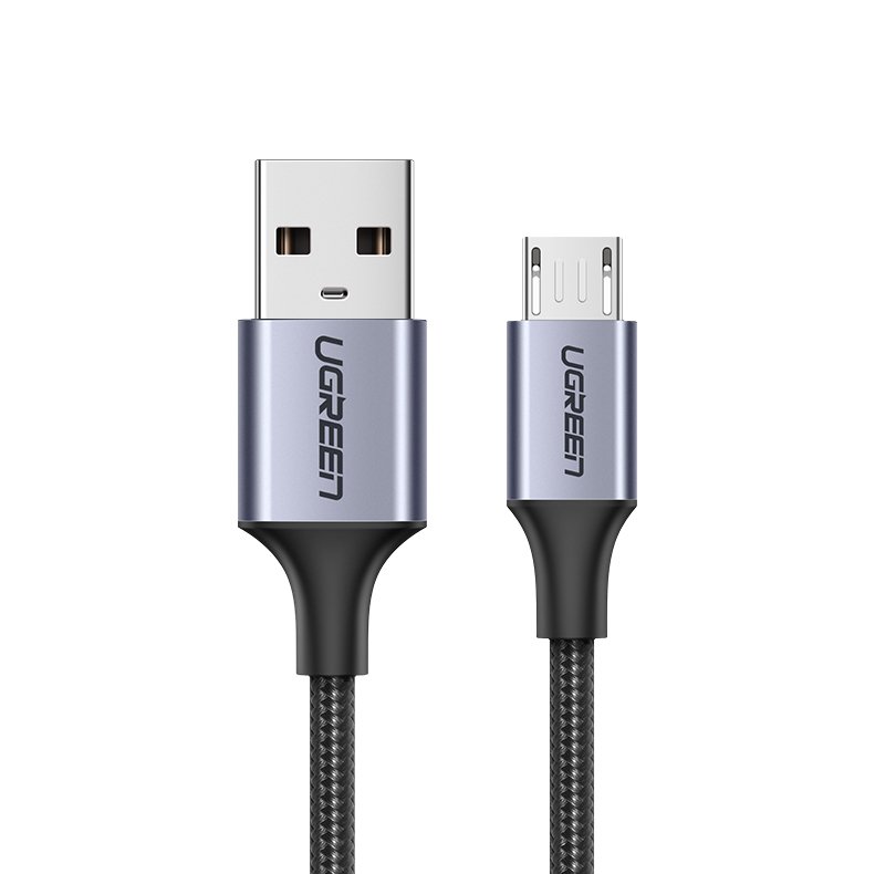 USB - micro USB -kaapeli 2m harmaa
