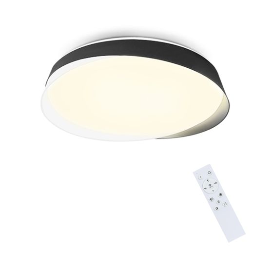 NETTLIFE LED - kattovalaisin, 36W, 3000K -6000K, 415*415*7,5cm, Himmennettävä Musta Kaukosäätimellä