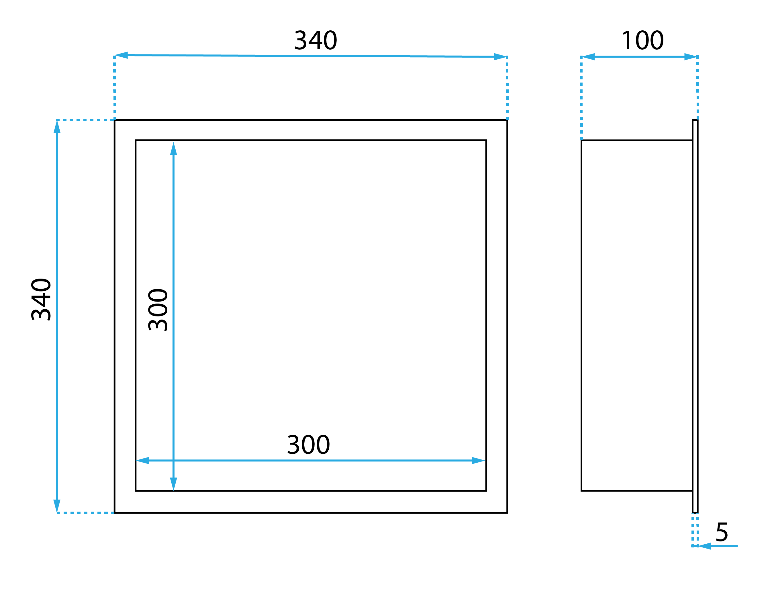 REA syvennykseen asennettava kylpyhuonehylly 1 30x30x10 harjattu teräs, 10X30X30CM