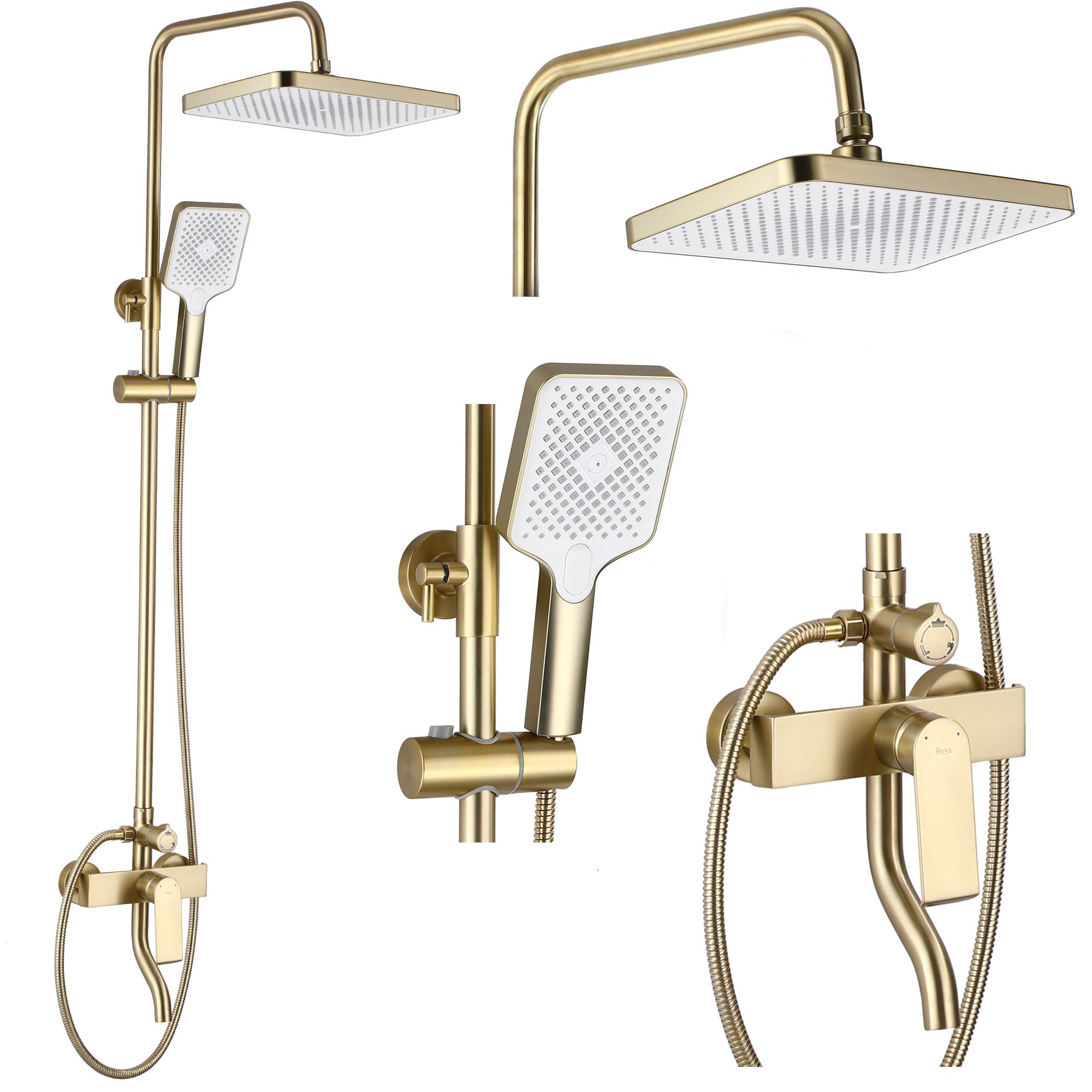REA suihkusetti MY2061-77GG HASS harjattu kulta, 40, 5X26, 5X122CM