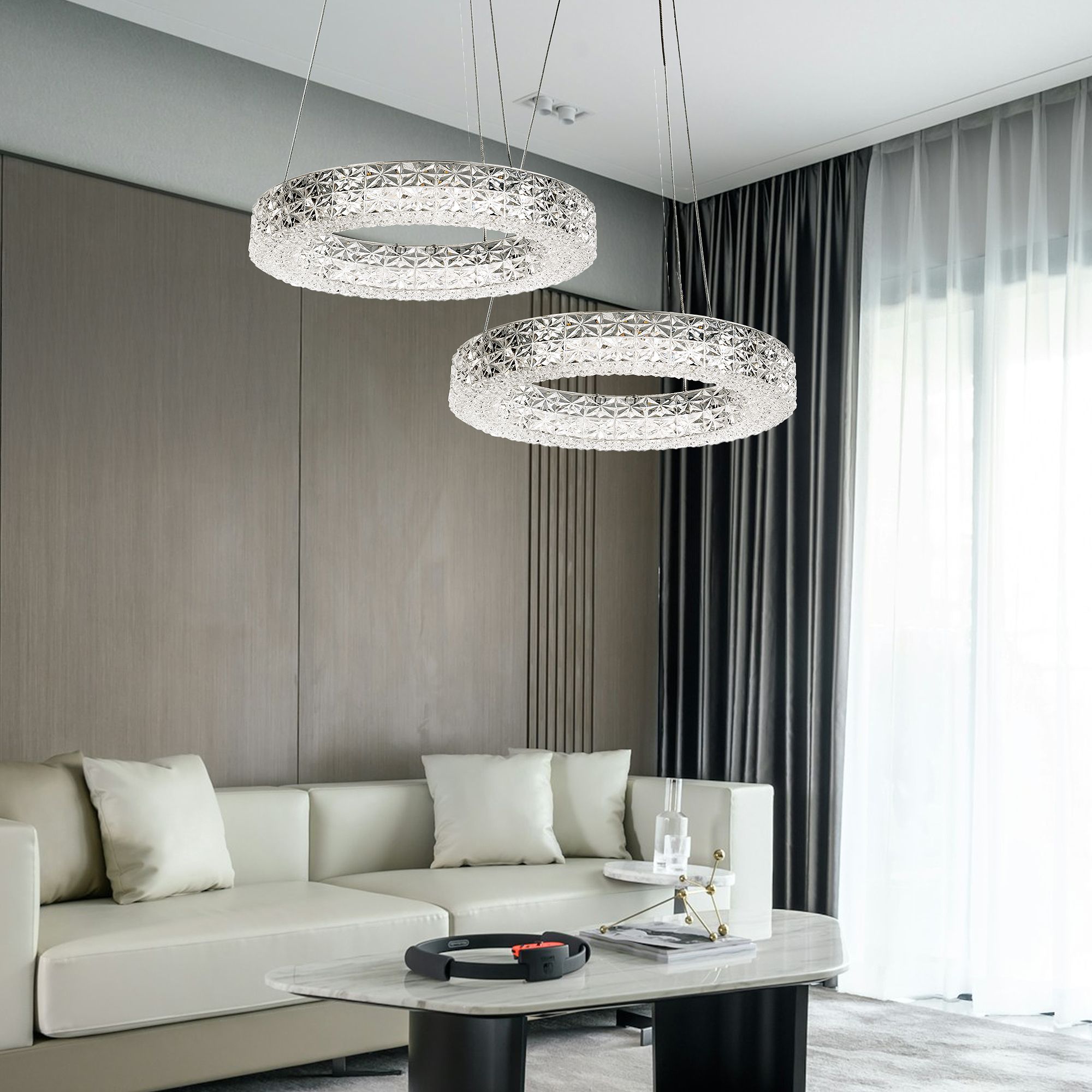 TOOLIGHT riippuva kattovalaisin LED MS004-CP kromi, 40x40x6cm