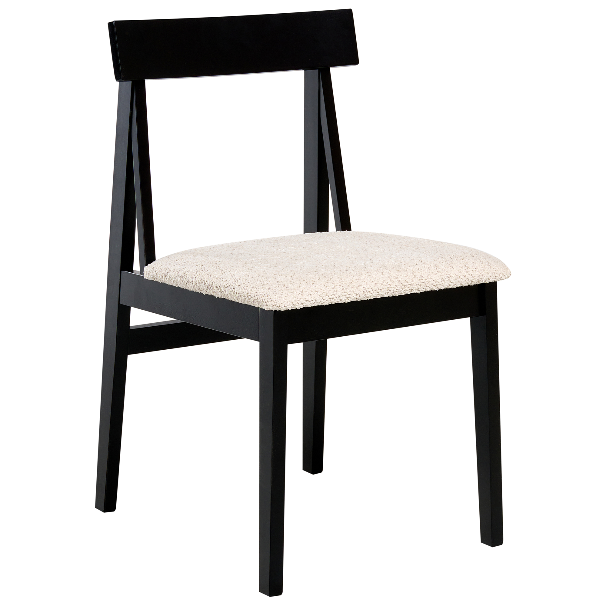 Ruokatuolisetti 2 kpl ISLE puu Musta/beige