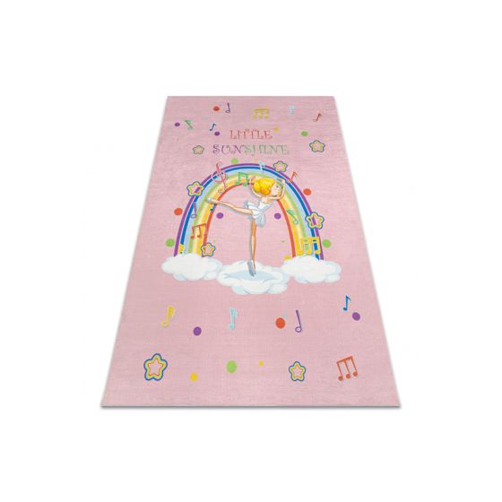BAMBINO 41870 matto Ballerina, sateenkaari lapsille liukumaton - pinkki 80x150 cm