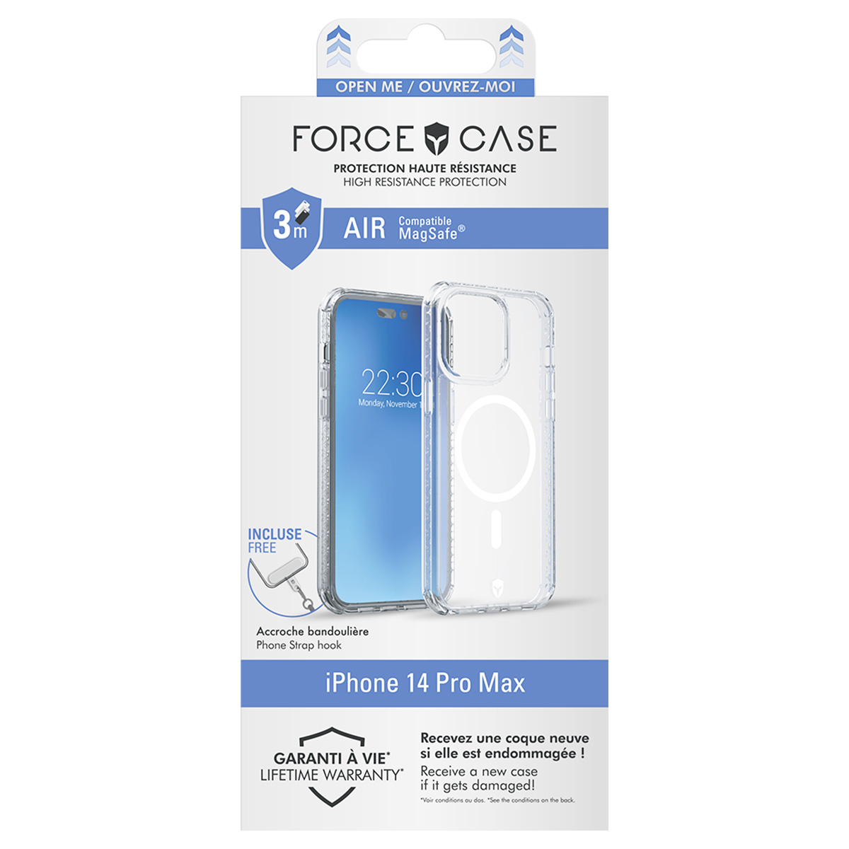 Kuori iPhone 14 Pro Max Vahvistettu AIR MagSafe Ranska