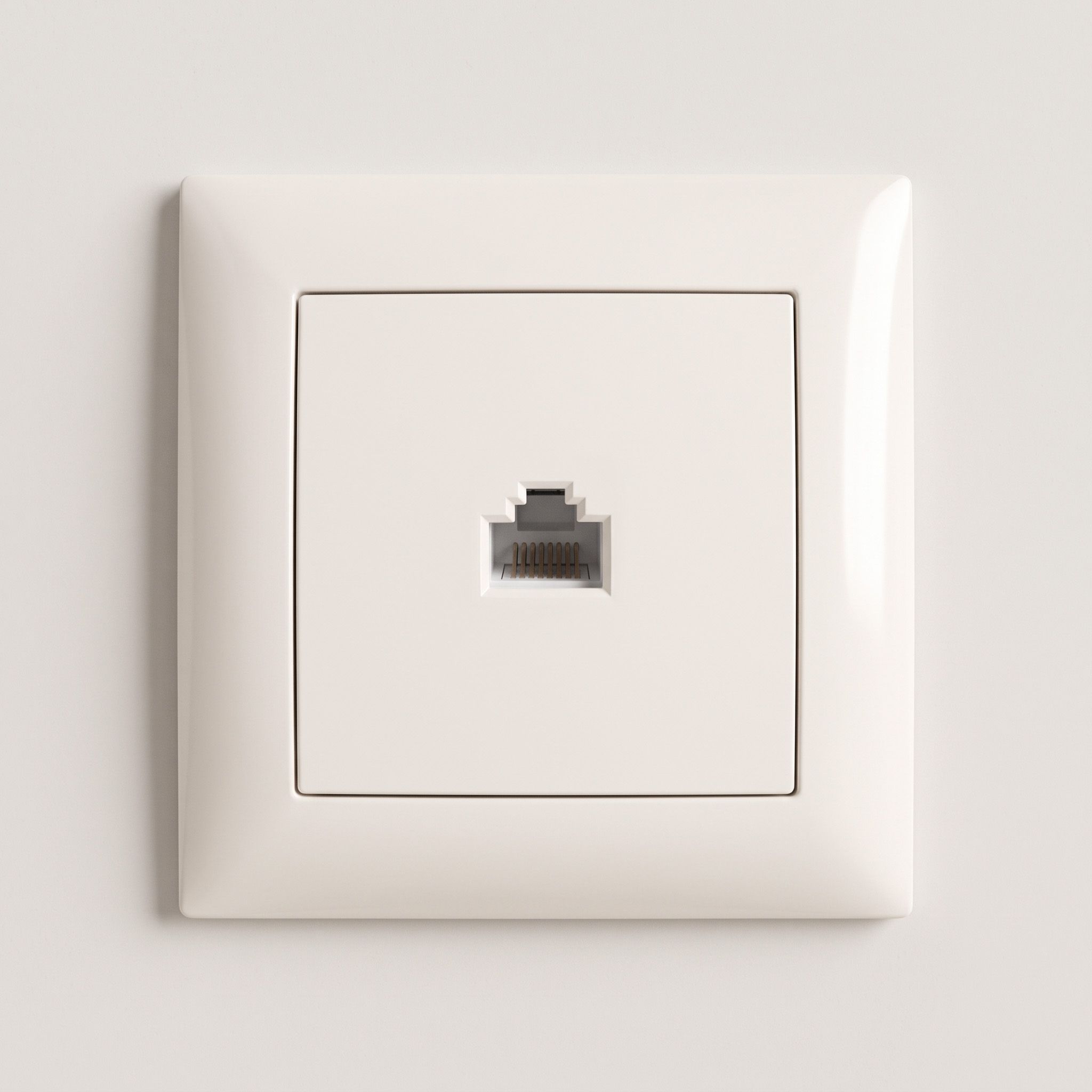 Toolight RJ45-pistorasia OSTE JNH010-S + kehys Beige 3x8, 4x8, 4cm