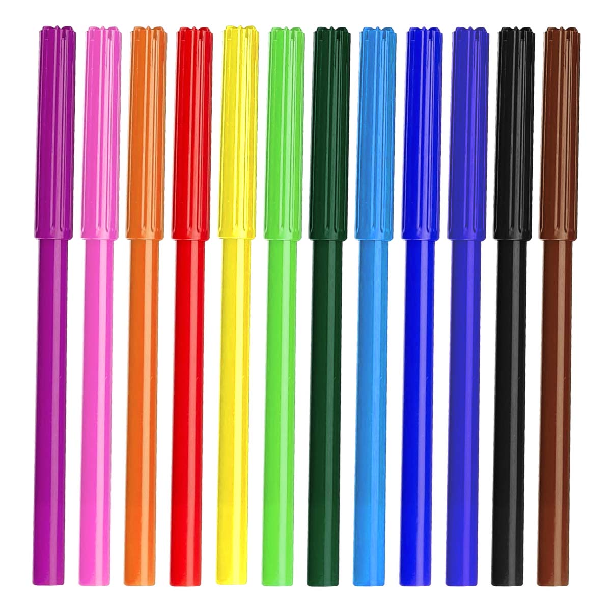 12 Huopakynän Setti Hienolla 2mm Kärjellä Väritykseen / Piirustukseen / Kirjoittamiseen
