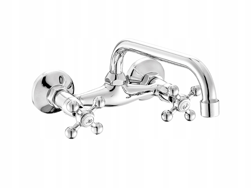 Retro-seinään kiinnitettävä pesuallashana Stilo BKI 050D kromi