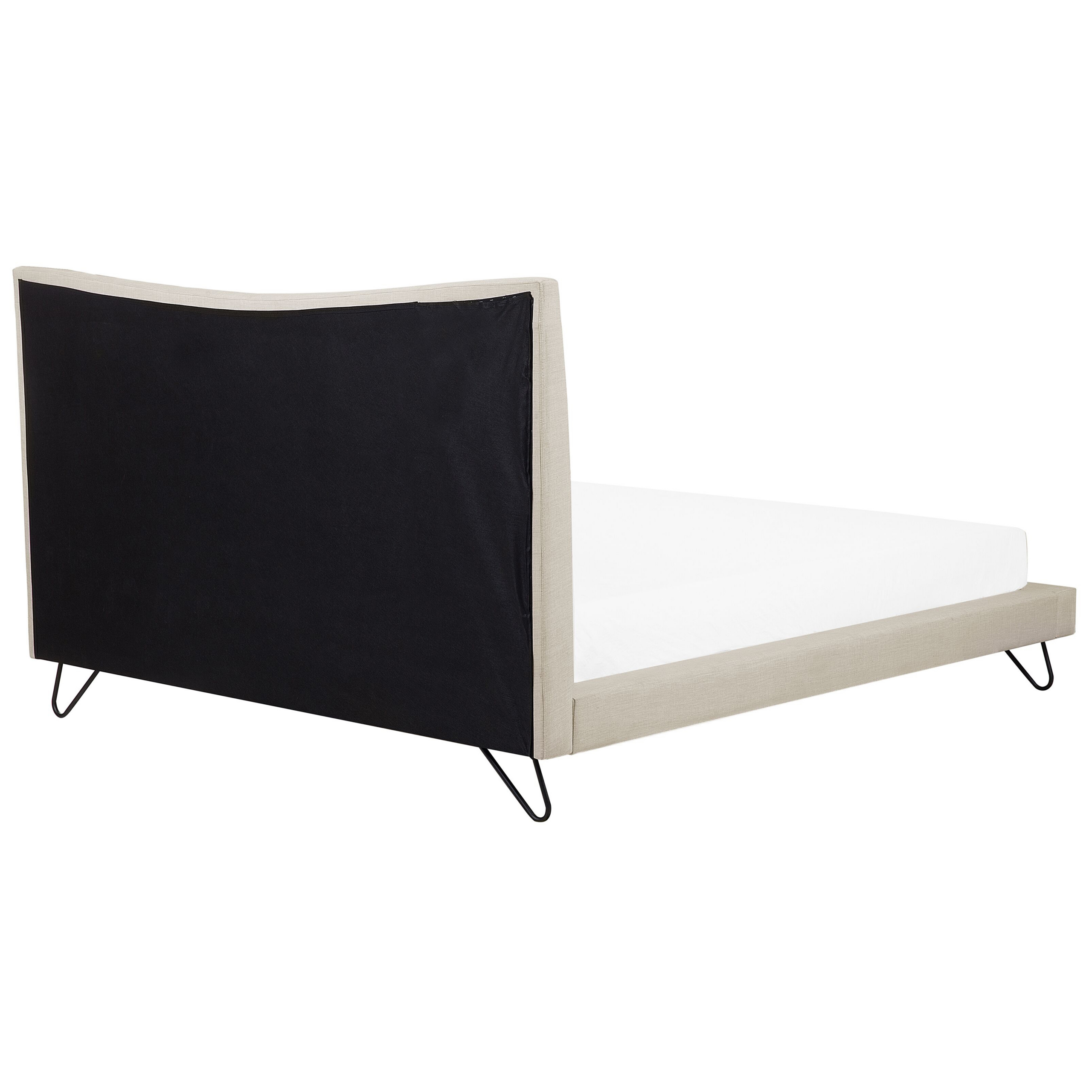 Sänky Kangas LANNION 180 x 200 cm Vaaleanbeige
