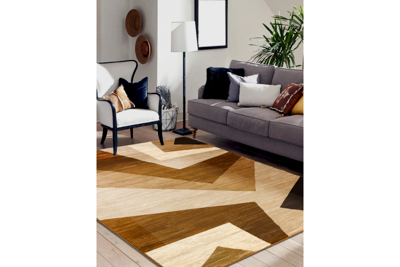 Royal Matto G2095 Geometrinen - beige / ruskea 200x290 cm