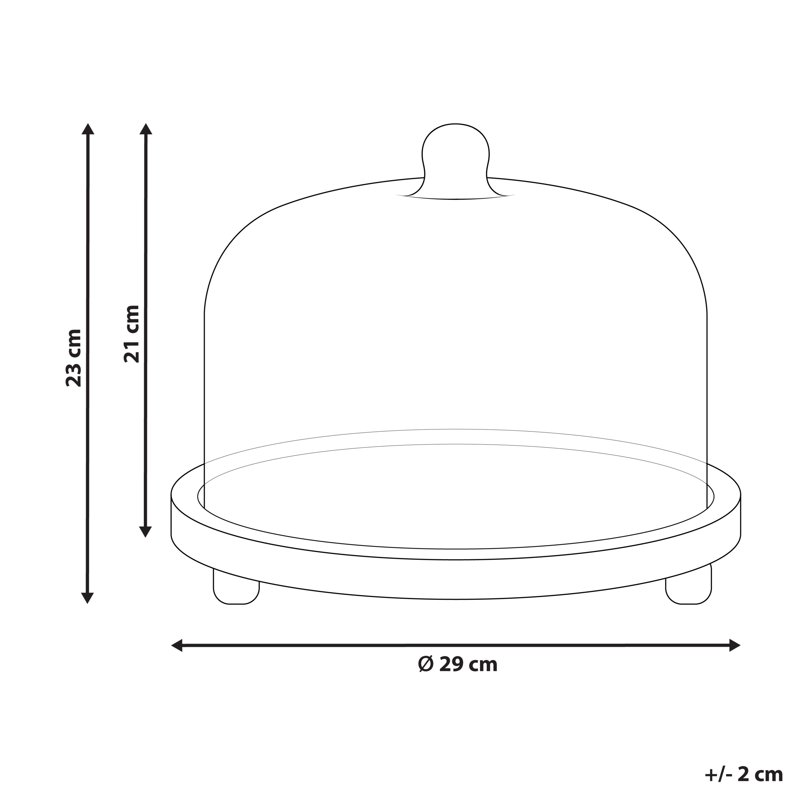 Kakkuvati FAJUM mangopuu Vaaleanruskea