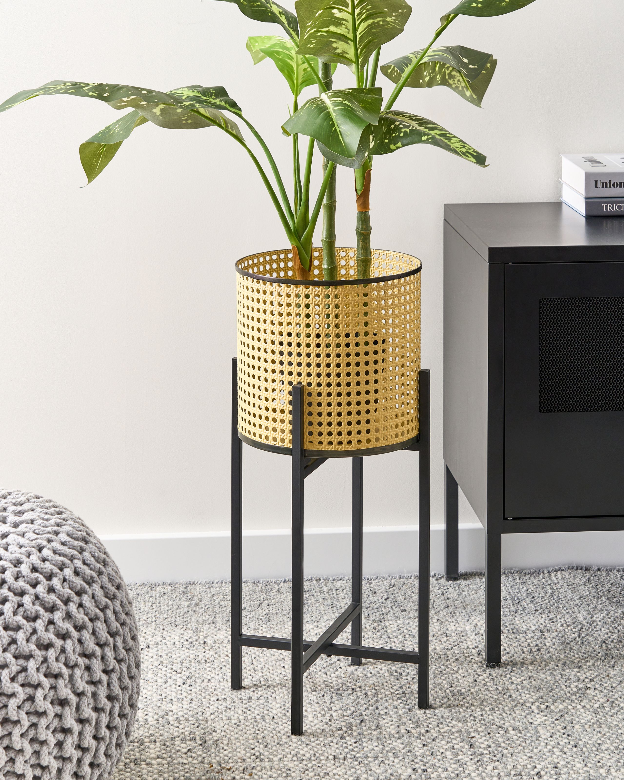 Korotettu kukkaruukku FALLOPIA 25 cm Metalli Beige