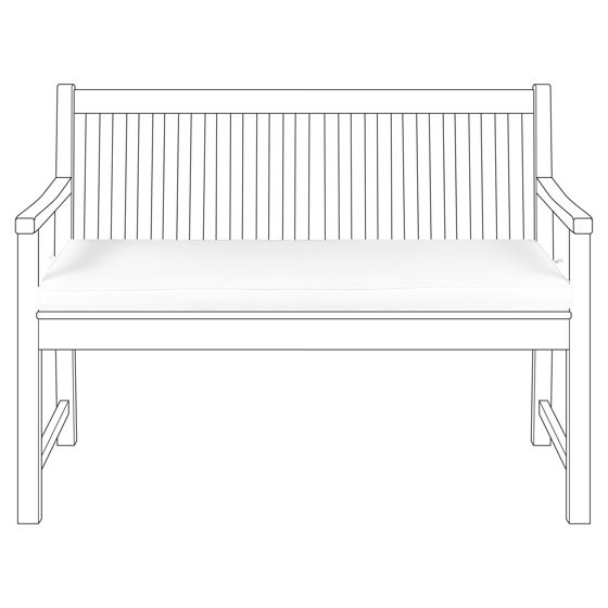 Puutarhapenkin pehmuste VIVARA 112 x 54 cm Luonnonvalkoinen