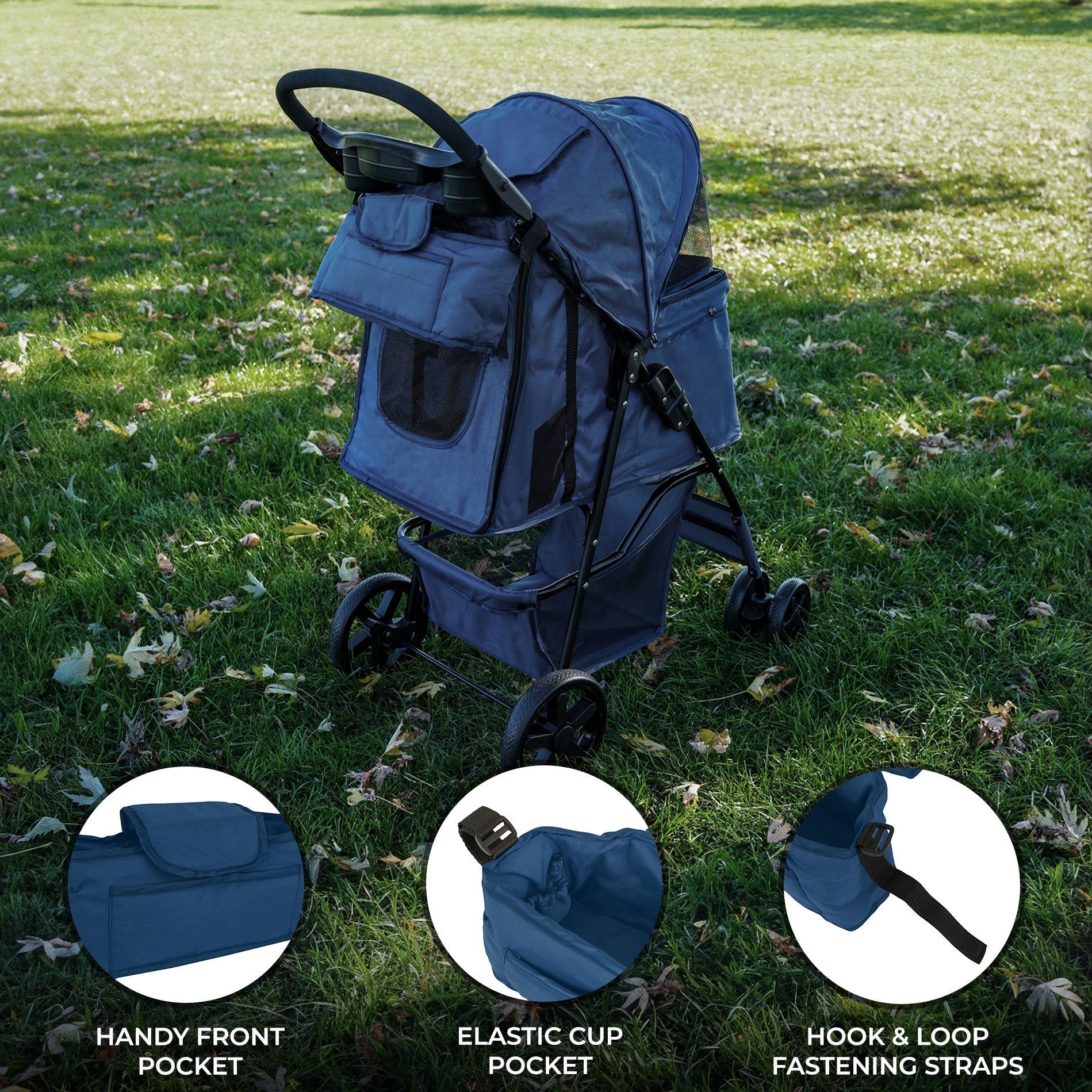 Lemmikkien rattaiden säilytyslaukku - Tummansininen