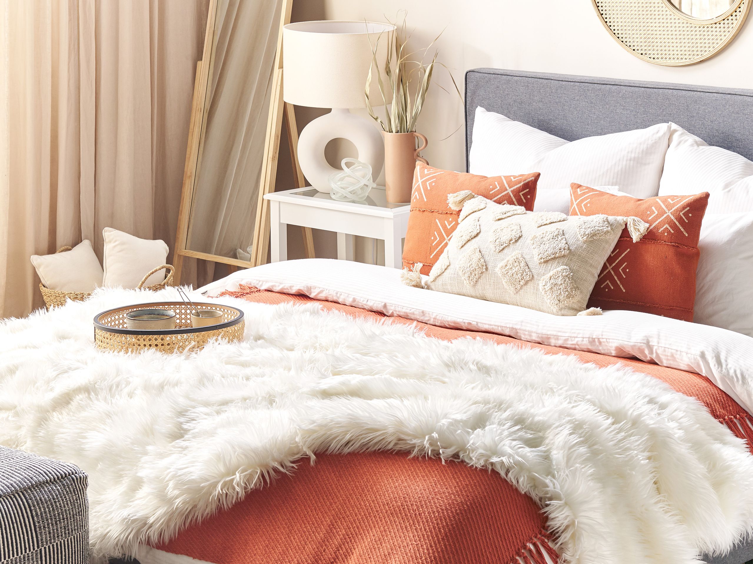 Päiväpeitto DELICE kangas 150 x 200 cm Valkoinen