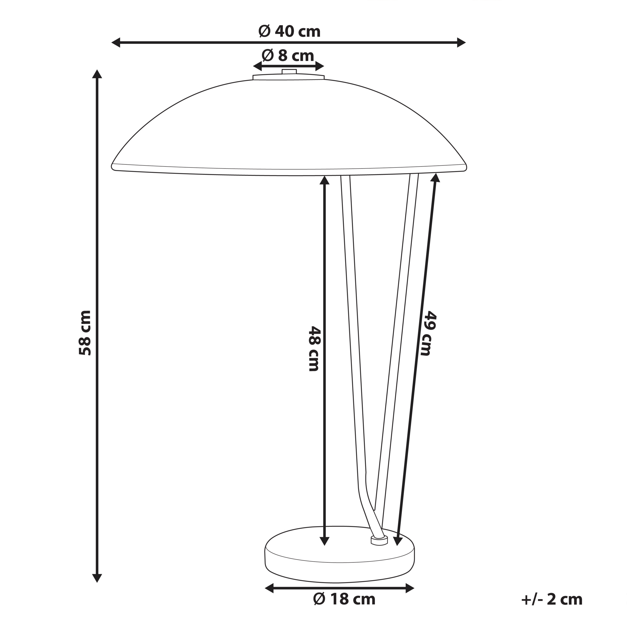 Pöytävalaisin DANTO metalli Musta