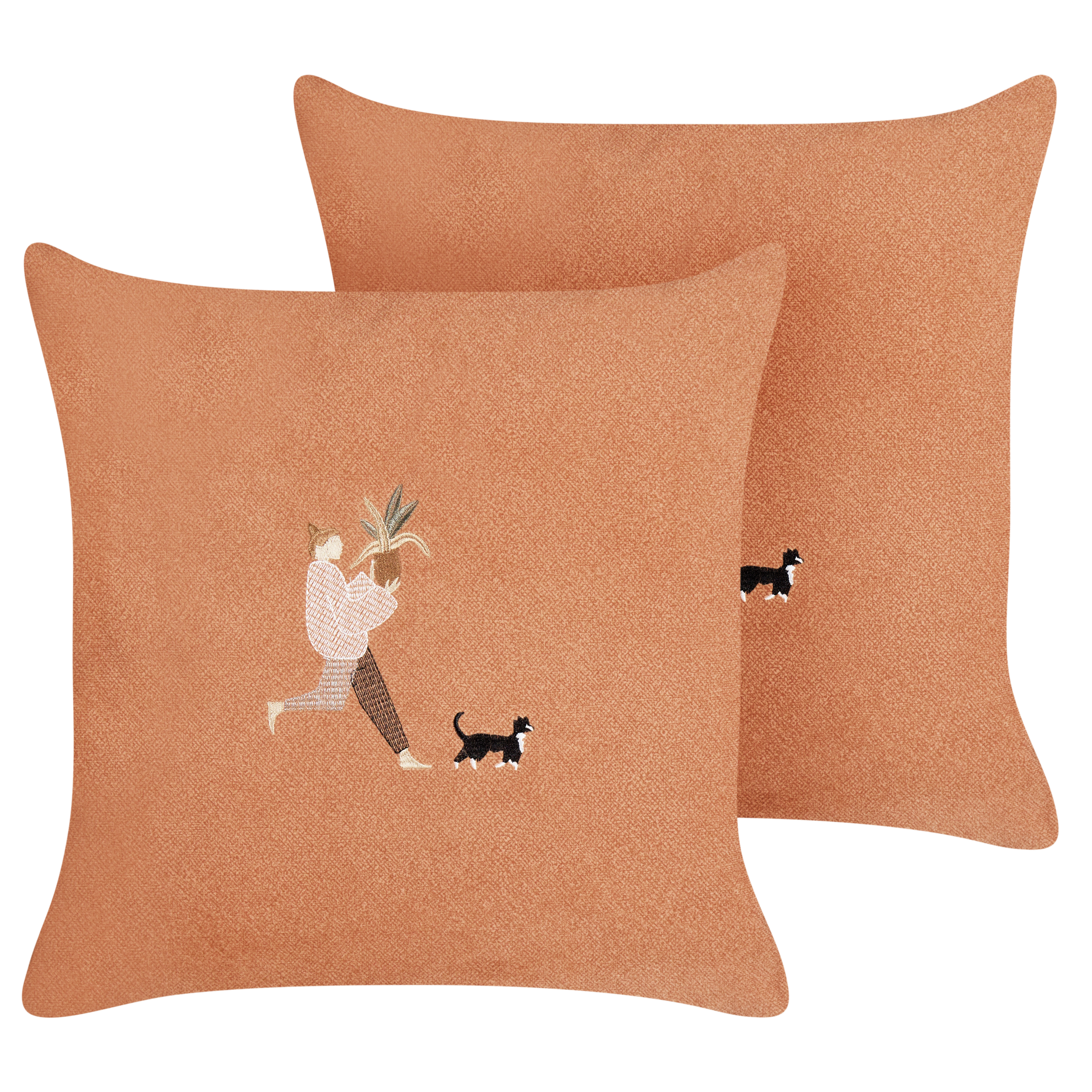 Koristetyynysetti 2 kpl MARIGOLD 45 x 45 cm Oranssi Hillitty