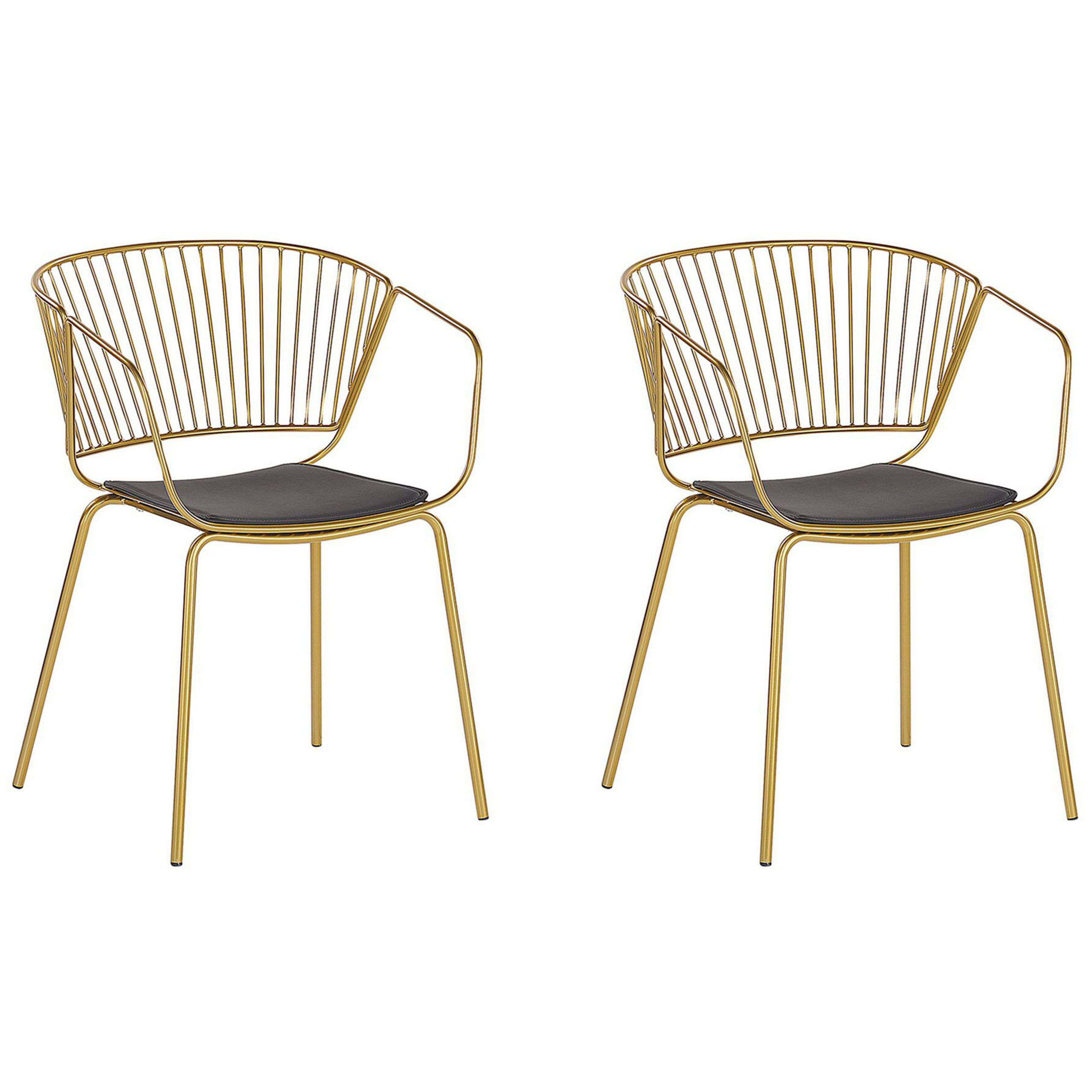 Ruokatuolisetti 2 kpl RIGBY Metalli Kulta
