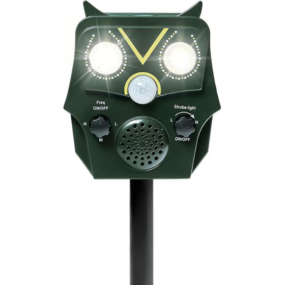 NETTLIFE Kissankarkoitin Ultraäänieläinkarkoitin – 5 tilaa, PIR-anturi, LED-valo, vedenpitävä kissojen, koirien, lintujen