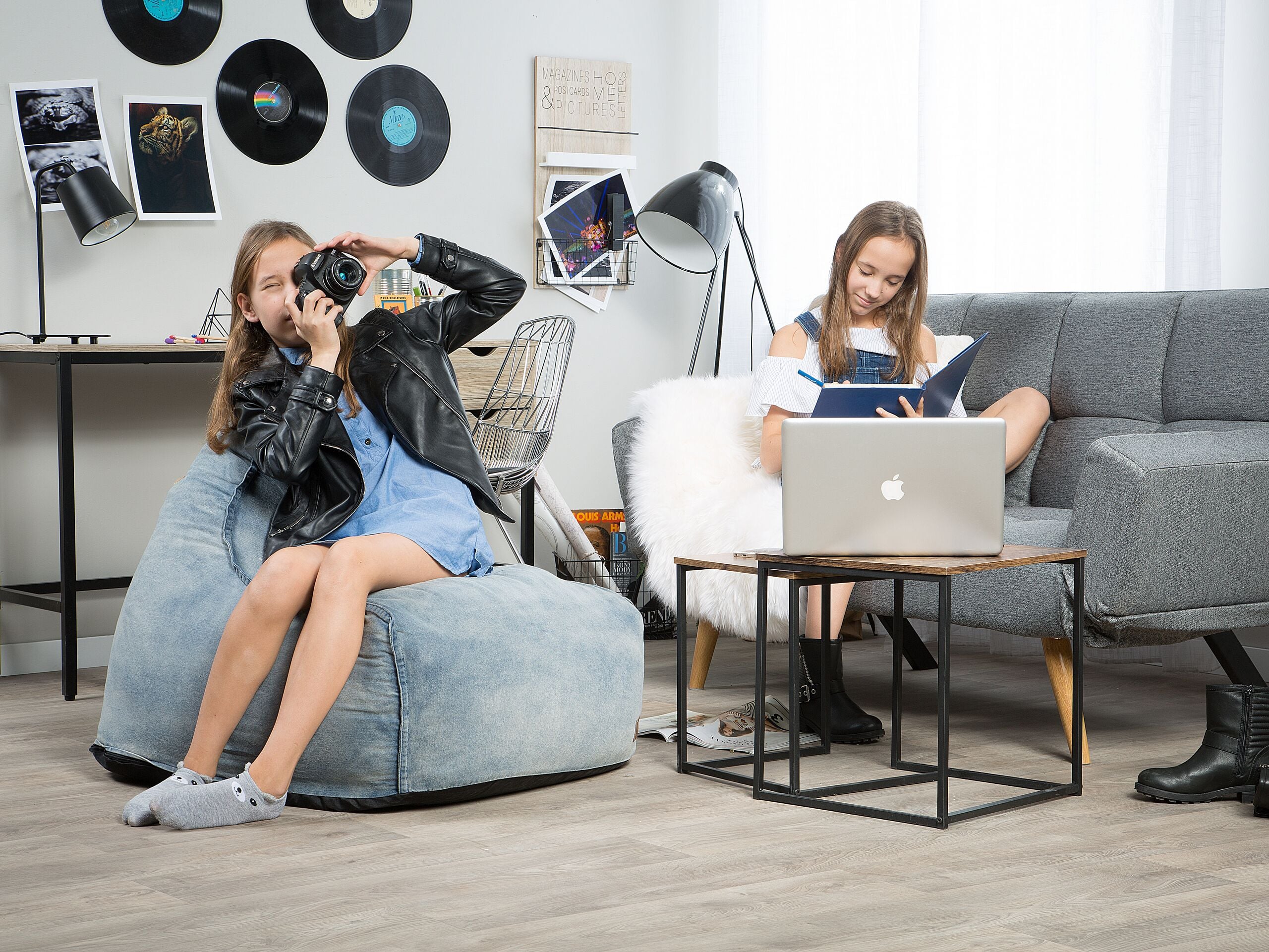 Säkkituoli 200 L DROP 63 cm 75 cm Vaaleansininen