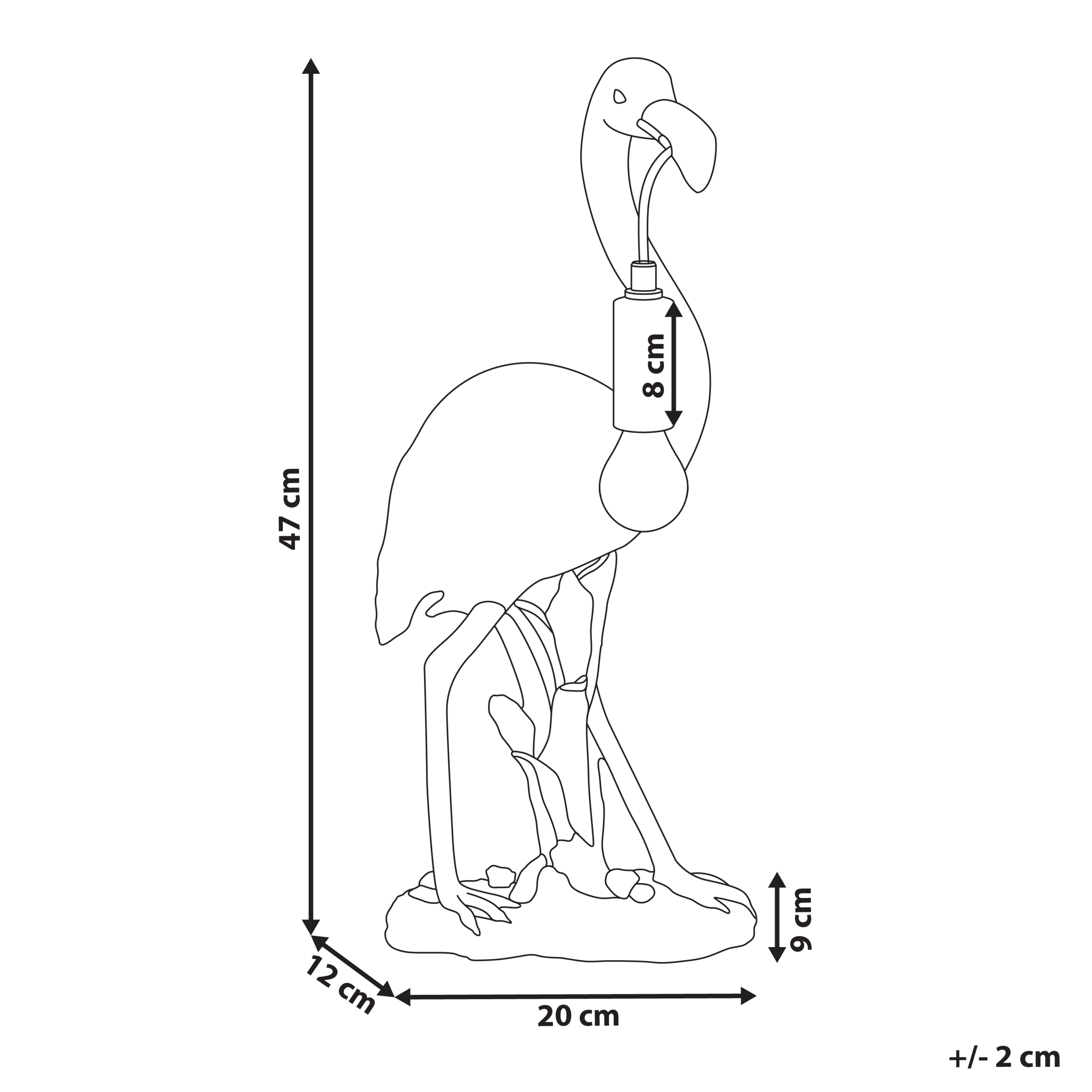 Pöytävalaisin Flamingo VICE Kulta