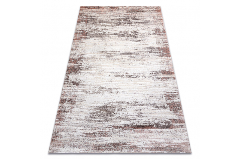 Matto CORE W9775 varjostettu - rakenteellinen, kaksi kerrosta fleeceä, beige / vaaleanpunainen 140x190 cm