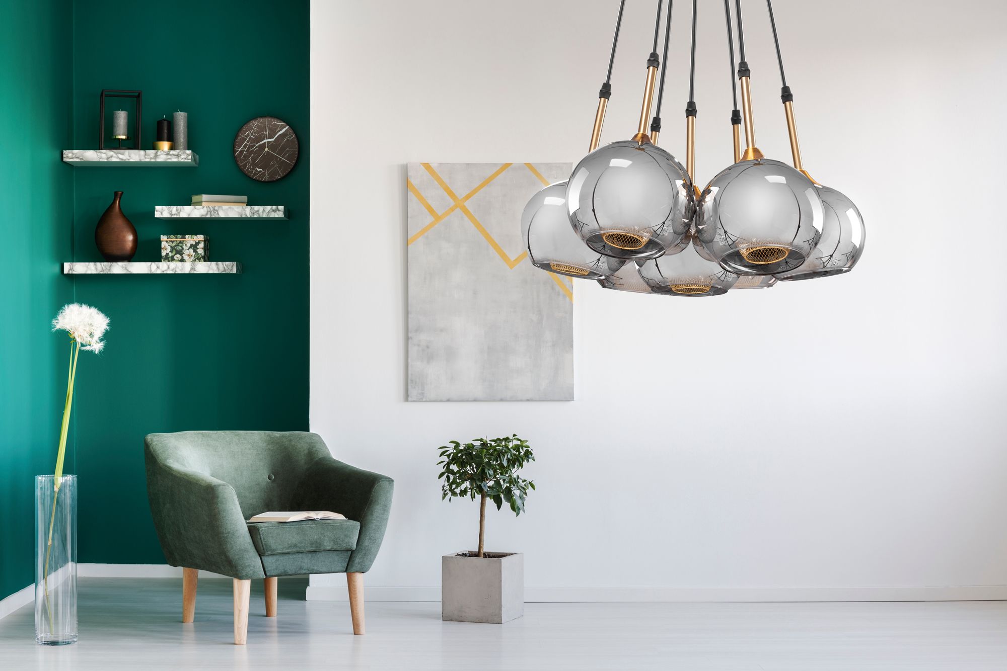 TOOLIGHT riippuvalaisin APP898-7CP musta, 12X12X100CM